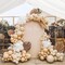 Neutral Balloon Garland Arch Kit-119Pcs Tan Beige Double Stuffed Balloons White Sand Cream for Boho Teddy Bear Theme Baby Shower Gender Reveal Birthday Party Decoration Supplies